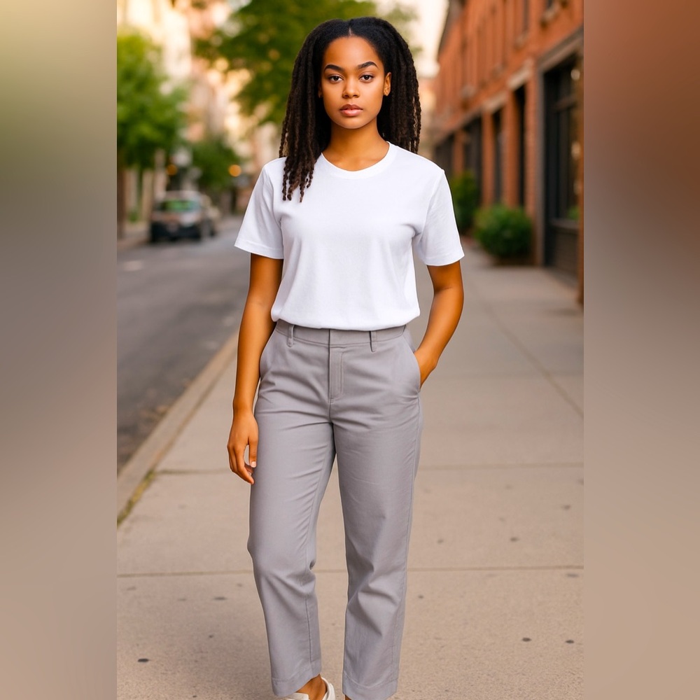 💙Banana Republic Martin Fit. Gray Women's Pants size 12R runs small.